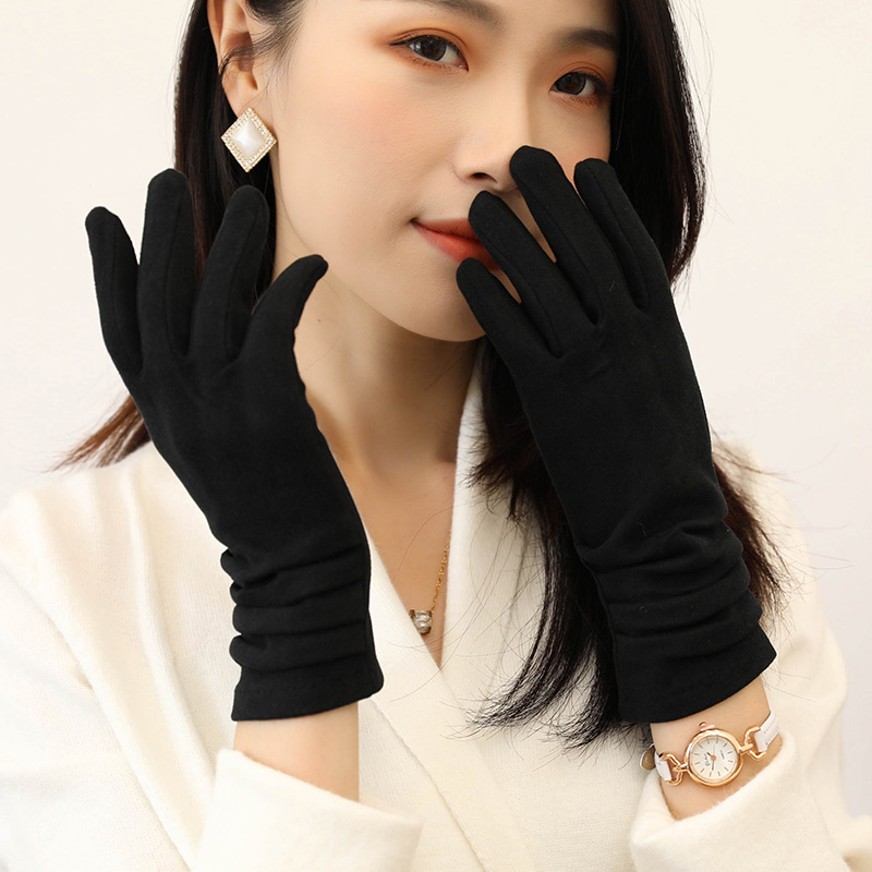 Saksa kindad Talvised naiste kevad- ja sügiskindad Saksa sametist õhukesed puuvillased jalgrattasõidukindad tuulekindlad soojad fliisvoodriga külmakindlad puutetundliku ekraaniga elektriauto kindad