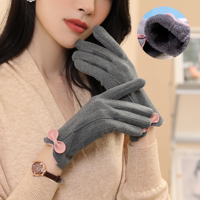 Saksa kindad Talvised naiste kevad- ja sügiskindad Saksa sametist õhukesed puuvillased jalgrattasõidukindad tuulekindlad soojad fliisvoodriga külmakindlad puutetundliku ekraaniga elektriauto kindad