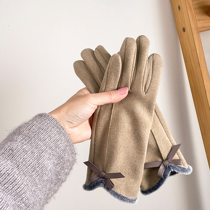 Saksa kindad Talvised naiste kevad- ja sügiskindad Saksa sametist õhukesed puuvillased jalgrattasõidukindad tuulekindlad soojad fliisvoodriga külmakindlad puutetundliku ekraaniga elektriauto kindad