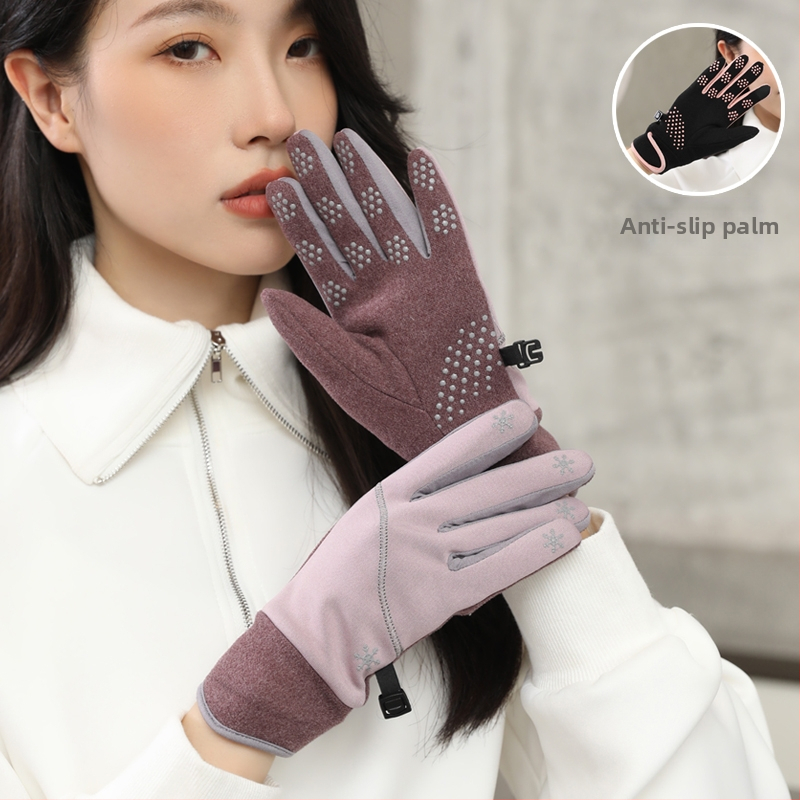 Saksa kindad Talvised naiste kevad- ja sügiskindad Saksa sametist õhukesed puuvillased jalgrattasõidukindad tuulekindlad soojad fliisvoodriga külmakindlad puutetundliku ekraaniga elektriauto kindad