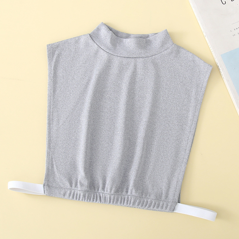 Moteriška netikra apykaklė su megztiniu, pusapvale golfo apykakle, marškiniai apačioje, nauja vidinė medvilninė netikra apykaklė.