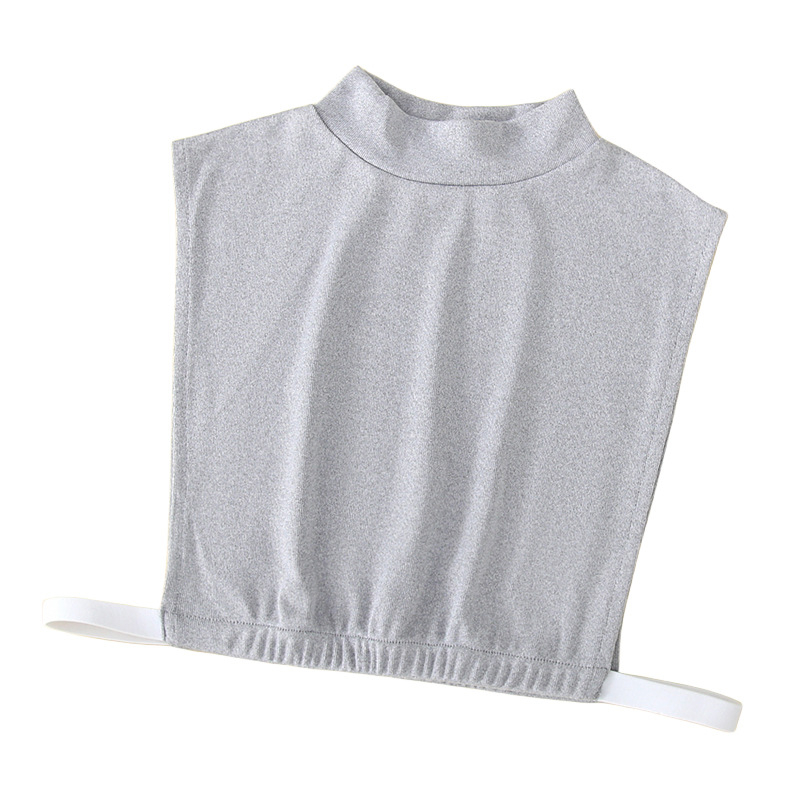 Moteriška netikra apykaklė su megztiniu, pusapvale golfo apykakle, marškiniai apačioje, nauja vidinė medvilninė netikra apykaklė.