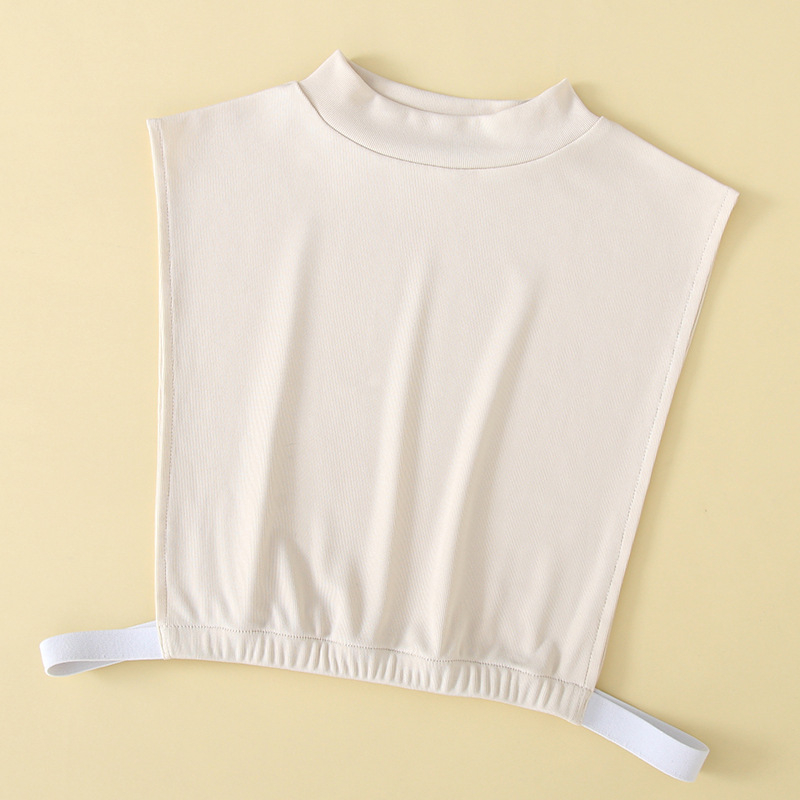 Moteriška netikra apykaklė su megztiniu, pusapvale golfo apykakle, marškiniai apačioje, nauja vidinė medvilninė netikra apykaklė.