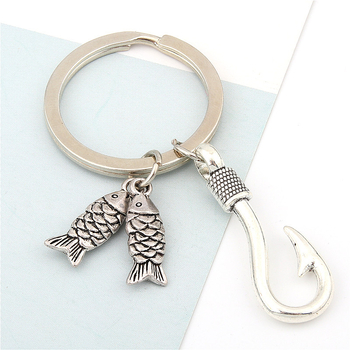 Ευρωπαϊκό και αμερικανικό εξωτερικό εμπόριο κοσμημάτων με γάντζο ψαρέματος μενταγιόν για την Ημέρα του Πατέρα δώρο για γάντζο ψαρέματος δημιουργικό μπρελόκ