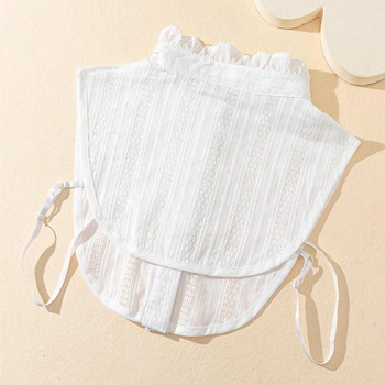 Γυναικείο Πουλόβερ με Ψεύτικο Γιακά, Διακοσμητικό Γιακά με Βολάν, Γιακάς Μισού Σώματος, Φθινόπωρο Χειμώνας, Άνοιξη, Βάση, Πουκάμισο με Ζακάρ Βαμβάκι, Στρογγυλή Λαιμόκοψη