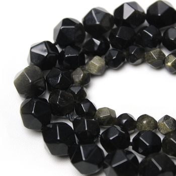 Βραχιόλι κοσμημάτων diy με μεγάλες κοπές από χρυσό οψιδιανό, αξεσουάρ Xingyue Bodhi, ημιτελή κοσμήματα από χρυσό οψιδιανό