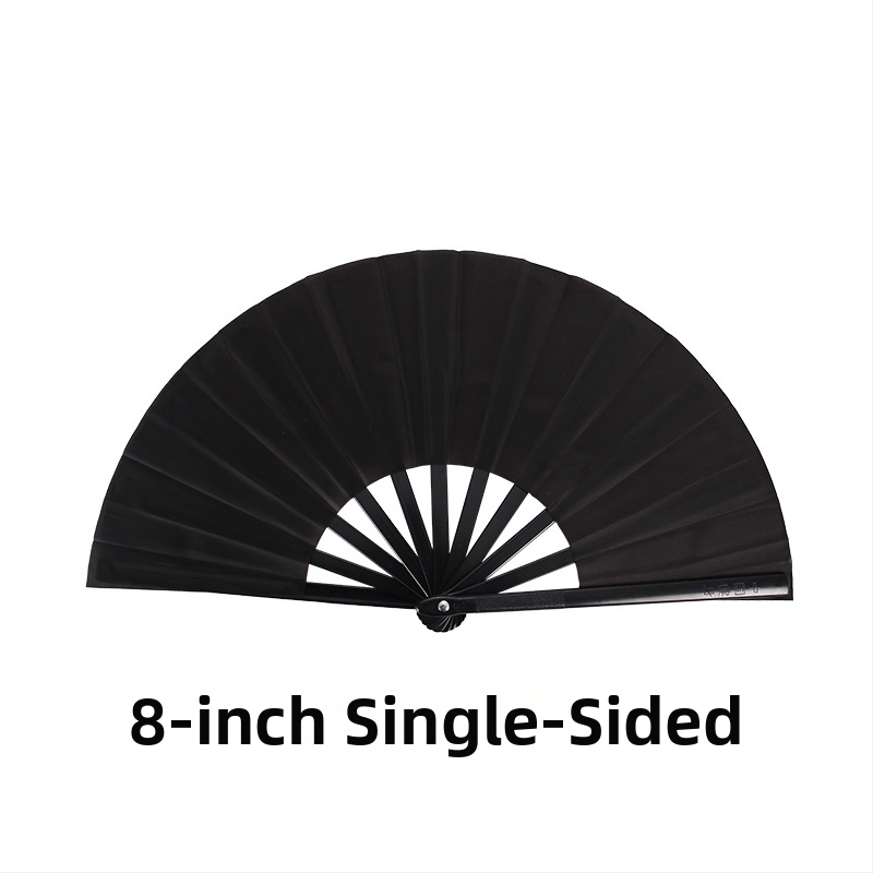 Gyári közvetlen értékesítésű 8 hüvelykes fekete csont egyoldalas kétoldalas harcművészeti legyező kétoldalas legyező gyermek tánclegelő