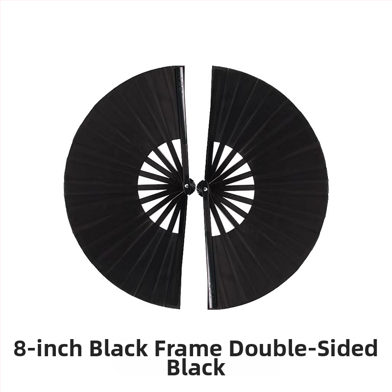 Gyári közvetlen értékesítésű 8 hüvelykes fekete csont egyoldalas kétoldalas harcművészeti legyező kétoldalas legyező gyermek tánclegelő