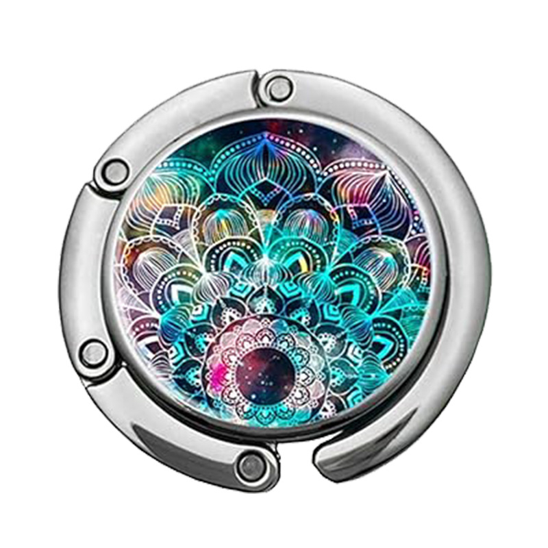 Határokon átnyúló, népszerű, összecsukható, márványmintás akasztó, kreatív táskaakasztó, hordozható, kis asztali oldalsó akasztó, táskaakasztó