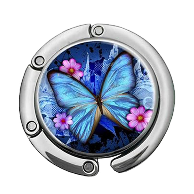 Határokon átnyúló, népszerű, összecsukható, márványmintás akasztó, kreatív táskaakasztó, hordozható, kis asztali oldalsó akasztó, táskaakasztó