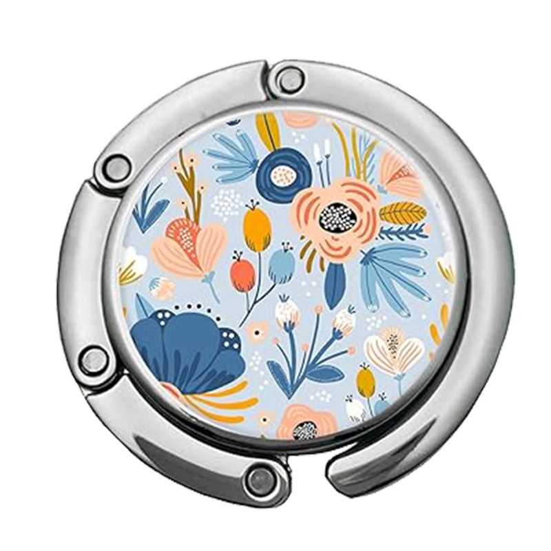 Határokon átnyúló, népszerű, összecsukható, márványmintás akasztó, kreatív táskaakasztó, hordozható, kis asztali oldalsó akasztó, táskaakasztó