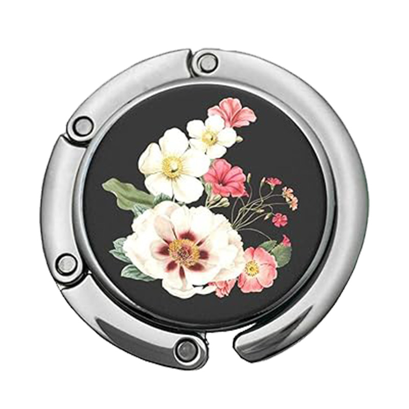 Határokon átnyúló, népszerű, összecsukható, márványmintás akasztó, kreatív táskaakasztó, hordozható, kis asztali oldalsó akasztó, táskaakasztó