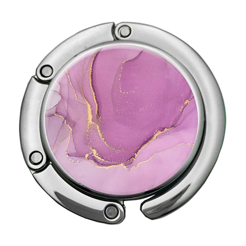 Határokon átnyúló, népszerű, összecsukható, márványmintás akasztó, kreatív táskaakasztó, hordozható, kis asztali oldalsó akasztó, táskaakasztó