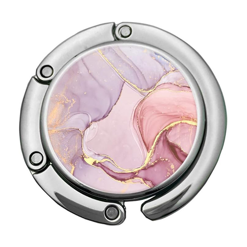 Határokon átnyúló, népszerű, összecsukható, márványmintás akasztó, kreatív táskaakasztó, hordozható, kis asztali oldalsó akasztó, táskaakasztó