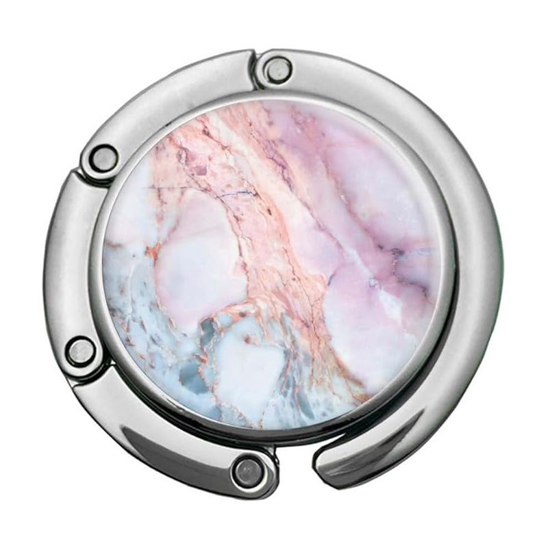 Határokon átnyúló, népszerű, összecsukható, márványmintás akasztó, kreatív táskaakasztó, hordozható, kis asztali oldalsó akasztó, táskaakasztó