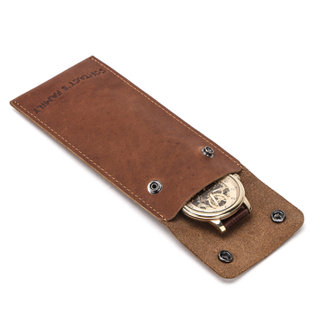 Προστατευτική θήκη ρολογιών από δέρμα εξωτερικού εμπορίου για Apple Watch τρελό δερμάτινο ρολόι αλόγων καθολική απλή δερμάτινη θήκη
