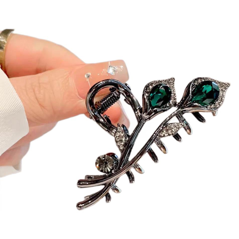 Prabangios, išskirtinės, vidutinio dydžio „Tulip“ formos plaukų segtukas, 2024 m., naujas, stilingas, pusiau surištas, ryklio formos plaukų segtukas pakaušyje.