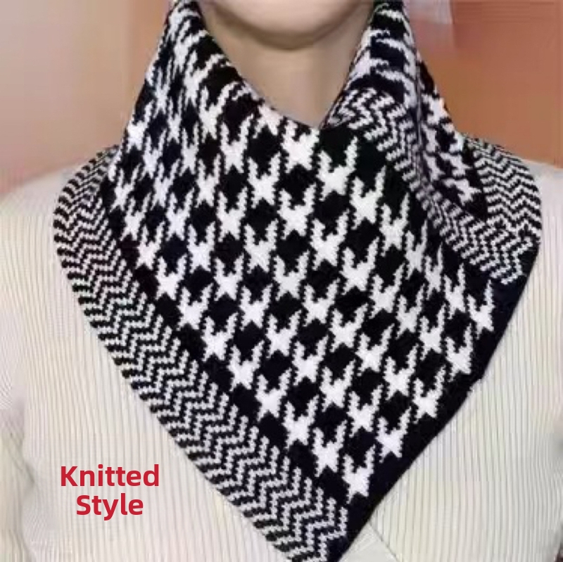 Rudens ir žiemos megztas šalikas, šiltas kaklo apsaugas, netikra apykaklė, patogus megztinis su kaklo apsauga, tingus šalikas, unisex trikampis rankšluostis