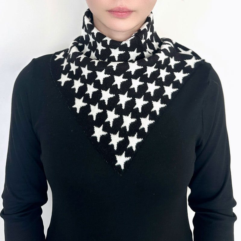 Rudens ir žiemos megztas šalikas, šiltas kaklo apsaugas, netikra apykaklė, patogus megztinis su kaklo apsauga, tingus šalikas, unisex trikampis rankšluostis