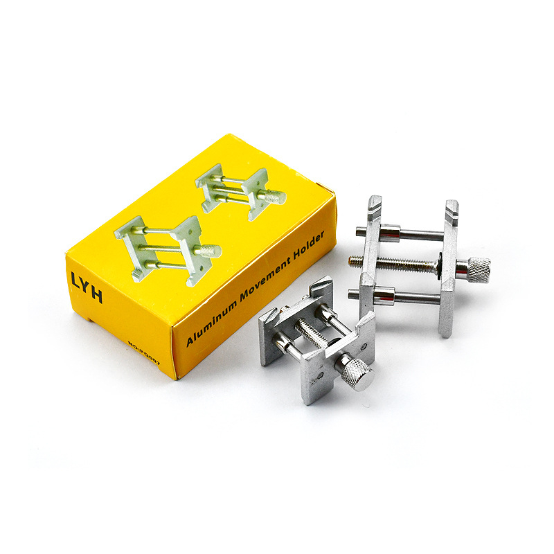 Инструменти за ремонт на часовници, Универсален държач за часовникарски механизми, Комплект фиксирани часовникарски механизми, Държач за часовникарски механизми „два в едно“