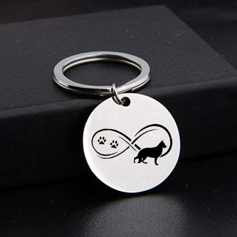 Μόδα τσάντα κρεμαστό από ανοξείδωτο ατσάλι μπρελόκ για κατοικίδια, εξατομικευμένο δημιουργικό κολιέ για άνδρες και γυναίκες, στρατιωτικό μενταγιόν με ετικέτα σκυλιών