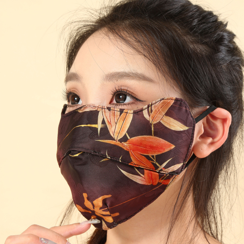 Naujos kiniško stiliaus kaukės rudeniui ir žiemai, šiltos raštuotos, vėjui ir šalčiui atsparios, retro stiliaus kaukės, UV spindulių apsaugančios veido kaukės, madingos veido kaukės