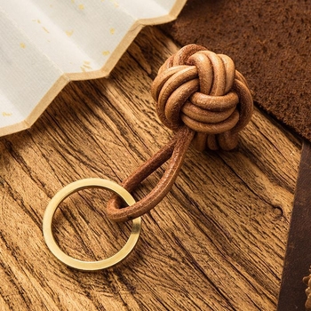 Δερμάτινο μενταγιόν μπρελόκ με υφαντό κορδόνι, δημιουργική προσωπικότητα, απλό μπρελόκ αυτοκινήτου, ανδρικό και γυναικείο μενταγιόν σχολικής τσάντας