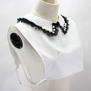 Lėlės apykaklė su kryžminiu kraštu, karoliukų, Peterio Peno dekoratyvinė apykaklė, balta, netikra apykaklė, AliExpress