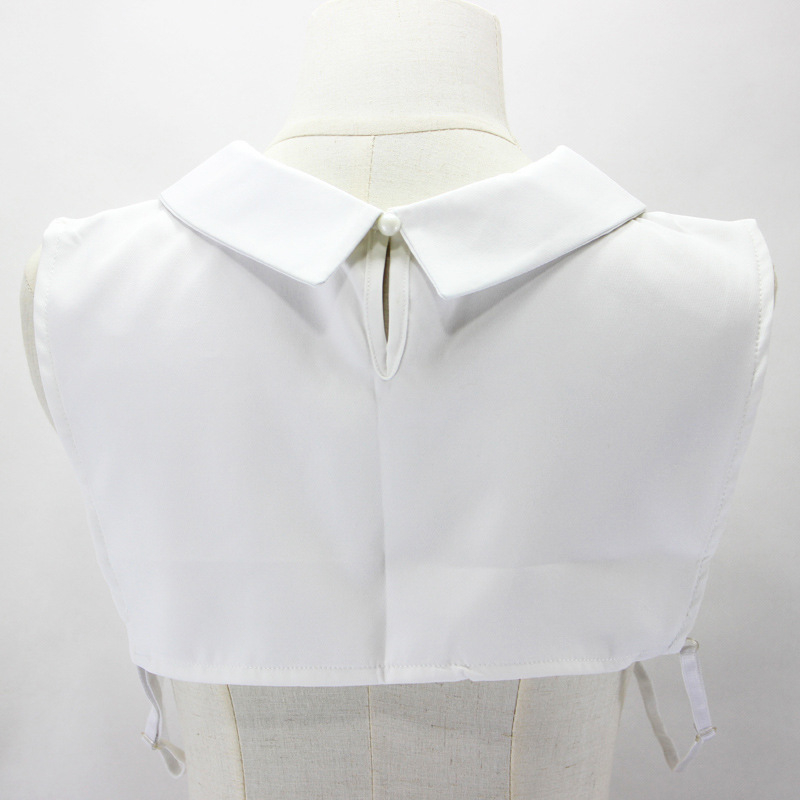 Lėlės apykaklė su kryžminiu kraštu, karoliukų, Peterio Peno dekoratyvinė apykaklė, balta, netikra apykaklė, AliExpress