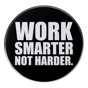 Gudrus darbas vietoj darbo, daugiau sunkaus darbo Sagės ženkliukas Metalo lydinio ženkliukų priedai