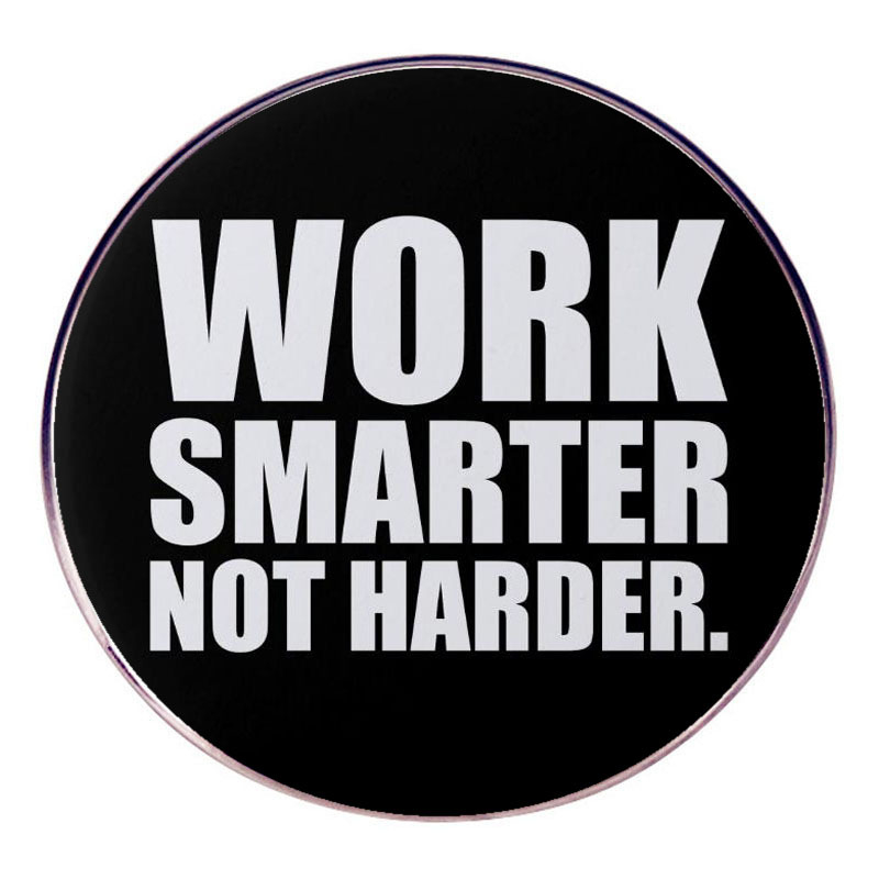 Gudrus darbas vietoj darbo, daugiau sunkaus darbo Sagės ženkliukas Metalo lydinio ženkliukų priedai