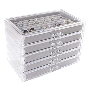 Daugiasluoksnė padalinta papuošalų dėžutė auskarai auskarai papuošalų laikymo dėžutė namams papuošalų dėžutės klasifikacija skaidri apdailos dėžutė didmeninė prekyba