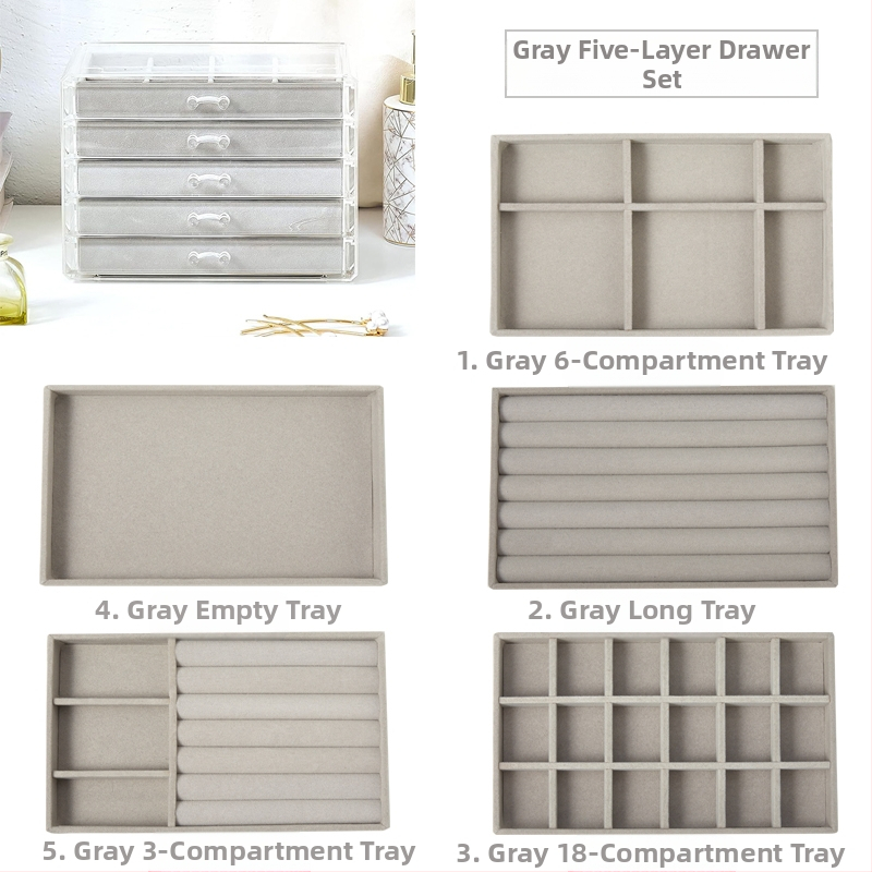 Daugiasluoksnė padalinta papuošalų dėžutė auskarai auskarai papuošalų laikymo dėžutė namams papuošalų dėžutės klasifikacija skaidri apdailos dėžutė didmeninė prekyba