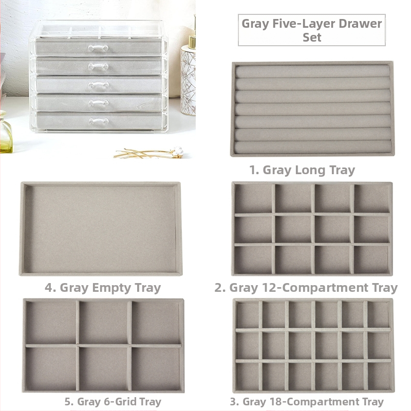 Daugiasluoksnė padalinta papuošalų dėžutė auskarai auskarai papuošalų laikymo dėžutė namams papuošalų dėžutės klasifikacija skaidri apdailos dėžutė didmeninė prekyba