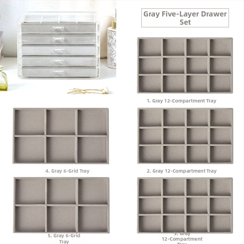 Daugiasluoksnė padalinta papuošalų dėžutė auskarai auskarai papuošalų laikymo dėžutė namams papuošalų dėžutės klasifikacija skaidri apdailos dėžutė didmeninė prekyba