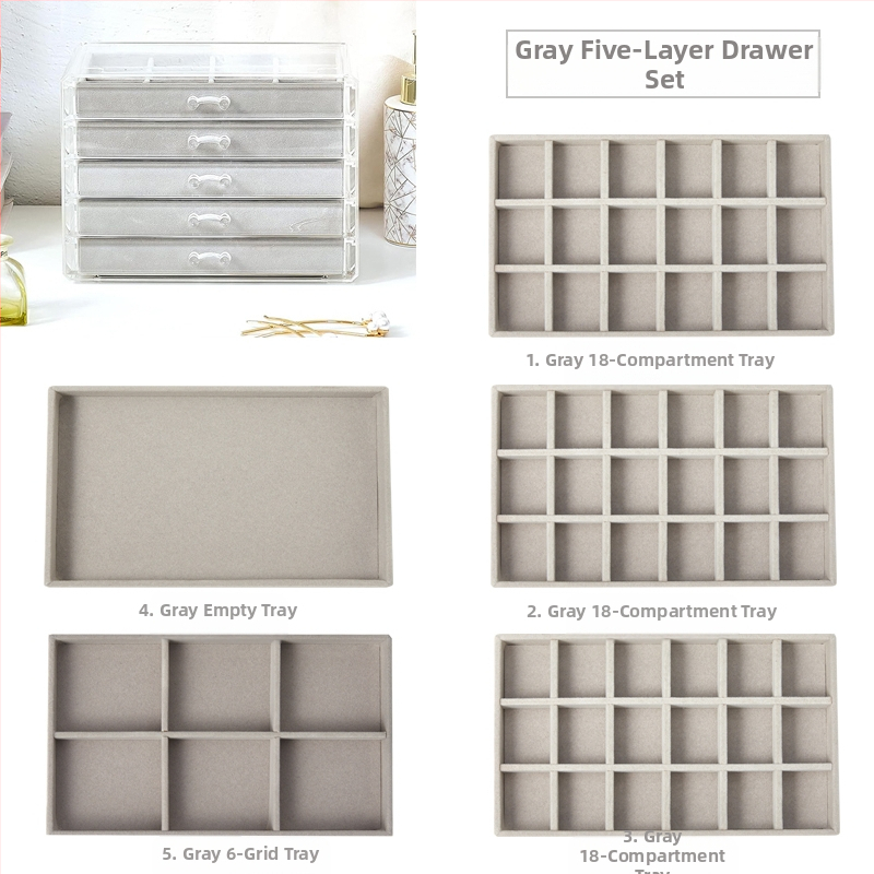 Daugiasluoksnė padalinta papuošalų dėžutė auskarai auskarai papuošalų laikymo dėžutė namams papuošalų dėžutės klasifikacija skaidri apdailos dėžutė didmeninė prekyba