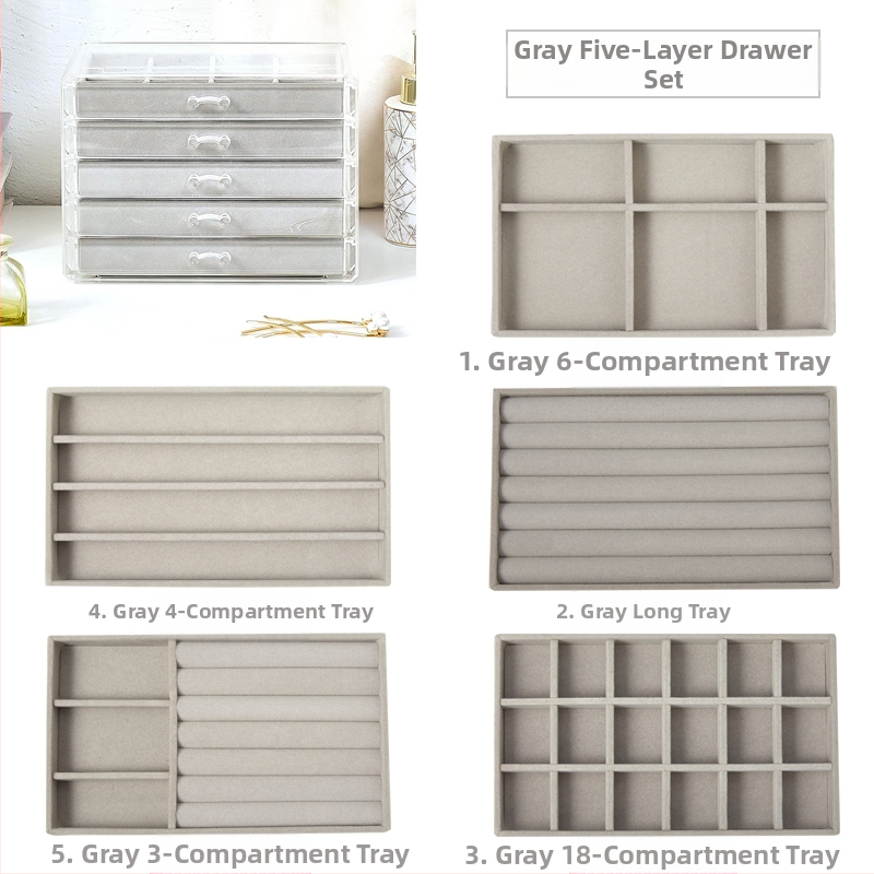 Daugiasluoksnė padalinta papuošalų dėžutė auskarai auskarai papuošalų laikymo dėžutė namams papuošalų dėžutės klasifikacija skaidri apdailos dėžutė didmeninė prekyba