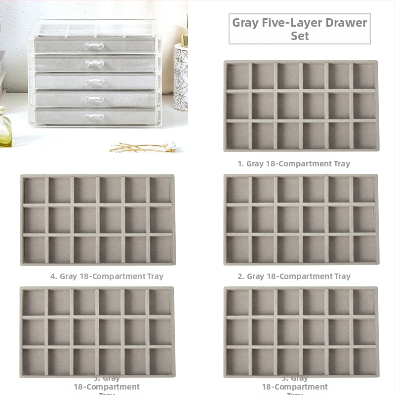 Daugiasluoksnė padalinta papuošalų dėžutė auskarai auskarai papuošalų laikymo dėžutė namams papuošalų dėžutės klasifikacija skaidri apdailos dėžutė didmeninė prekyba