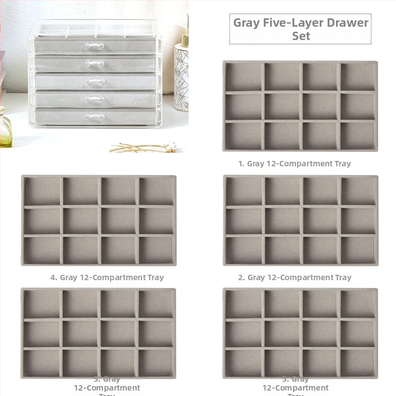 Daugiasluoksnė padalinta papuošalų dėžutė auskarai auskarai papuošalų laikymo dėžutė namams papuošalų dėžutės klasifikacija skaidri apdailos dėžutė didmeninė prekyba