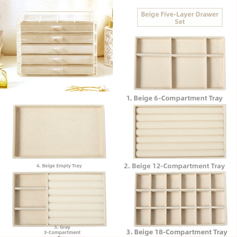 Daugiasluoksnė padalinta papuošalų dėžutė auskarai auskarai papuošalų laikymo dėžutė namams papuošalų dėžutės klasifikacija skaidri apdailos dėžutė didmeninė prekyba