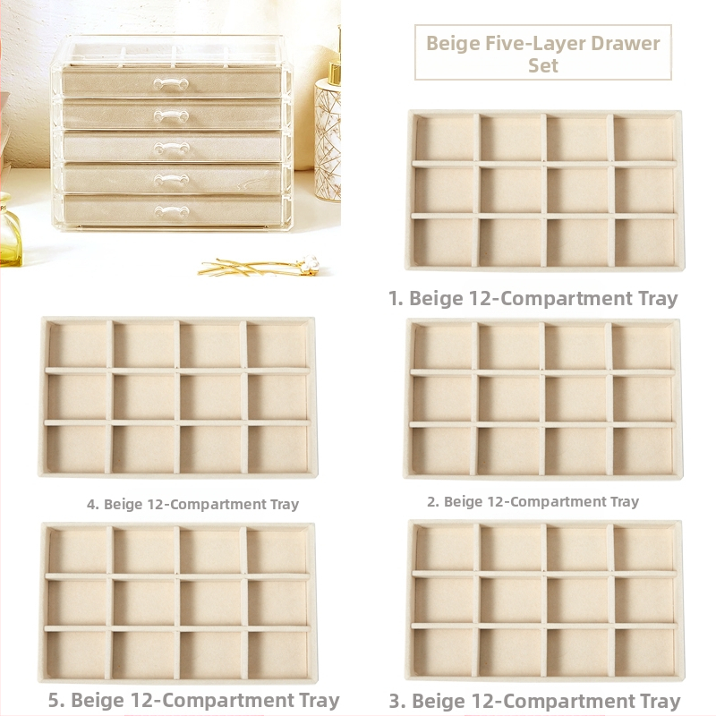 Daugiasluoksnė padalinta papuošalų dėžutė auskarai auskarai papuošalų laikymo dėžutė namams papuošalų dėžutės klasifikacija skaidri apdailos dėžutė didmeninė prekyba