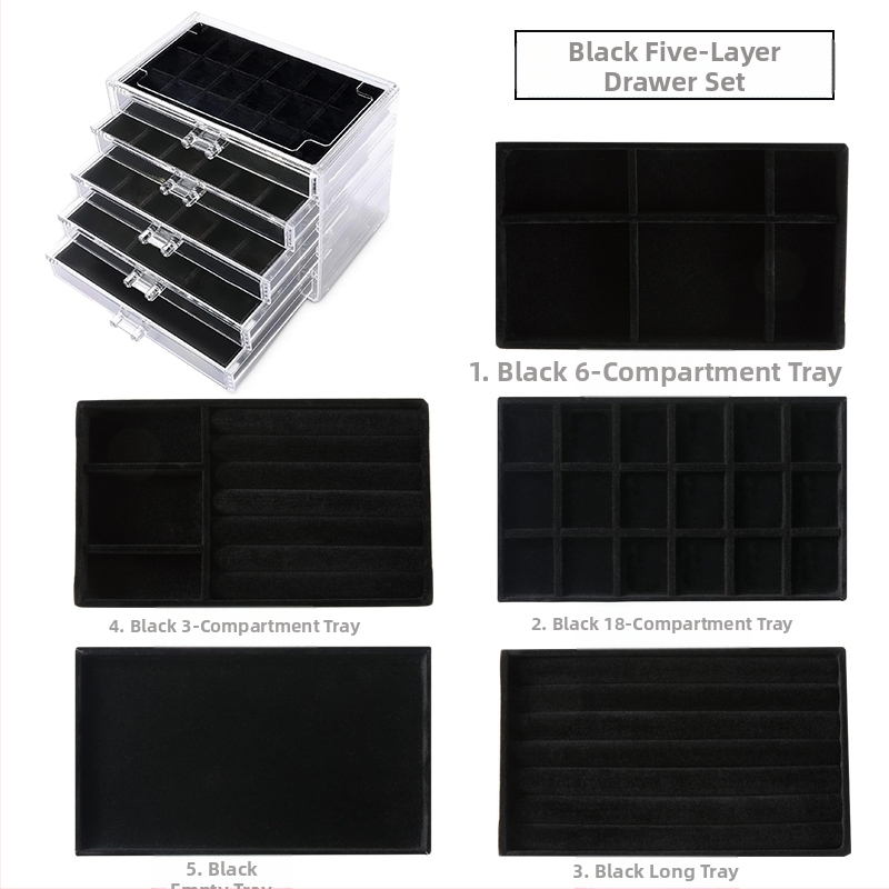 Daugiasluoksnė padalinta papuošalų dėžutė auskarai auskarai papuošalų laikymo dėžutė namams papuošalų dėžutės klasifikacija skaidri apdailos dėžutė didmeninė prekyba