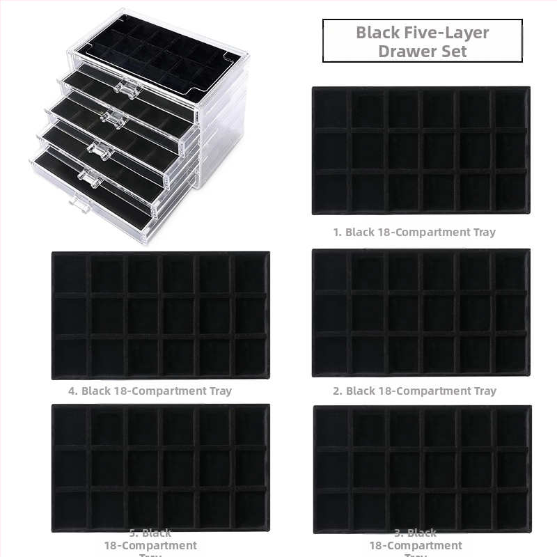 Daugiasluoksnė padalinta papuošalų dėžutė auskarai auskarai papuošalų laikymo dėžutė namams papuošalų dėžutės klasifikacija skaidri apdailos dėžutė didmeninė prekyba