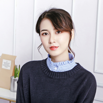 Φθινοπωρινό και Χειμερινό Ψεύτικο Κολάρο Μπλούζα Ριγέ Ψεύτικο Κολάρο Πουκαμίσου Ψεύτικο Κολάρο με Σταντ Ψεύτικο Κολάρο Διακοσμητικό Κολάρο Διασυνοριακής Παρτίδας Κατασκευαστή