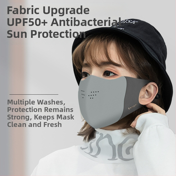 „Shu Meijia“ rudens ir žiemos pilka šilta kaukė, kempinė, atspari dulkėms, kvėpuojanti, akių apsauga, atspari UV spinduliams, 3D, plaunama