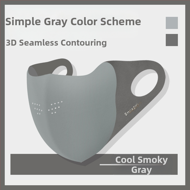 „Shu Meijia“ rudens ir žiemos pilka šilta kaukė, kempinė, atspari dulkėms, kvėpuojanti, akių apsauga, atspari UV spinduliams, 3D, plaunama