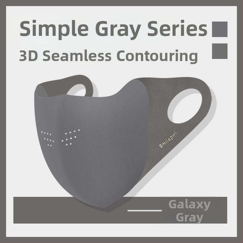 „Shu Meijia“ rudens ir žiemos pilka šilta kaukė, kempinė, atspari dulkėms, kvėpuojanti, akių apsauga, atspari UV spinduliams, 3D, plaunama