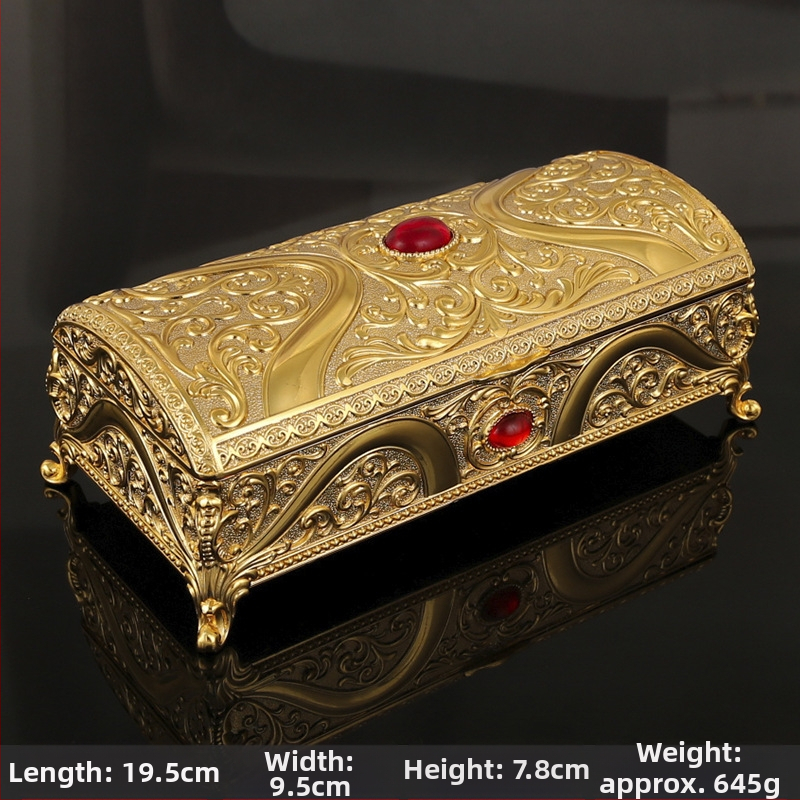 Kūrybinga europietiško stiliaus metalinė stačiakampė namų papuošalų dėžutė, aukščiausios klasės gimtadienio vestuvių dovanų dėžutė, skirta daiktams laikyti