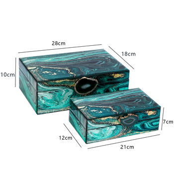 Külkereskedelmi csúcskategóriás üveg ékszerdoboz ékszertároló doboz, hozzáférhető luxus stílusú otthoni asztali díszek csomagolás ajándékdoboz készlet