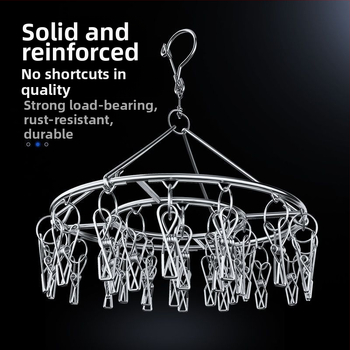 Ράφι στεγνώματος από ανοξείδωτο ατσάλι με πολλαπλά κλιπ, εσωτερική κρεμάστρα, ράφι στεγνώματος για οικιακή χρήση, κάλτσες, κάλτσες στεγνώματος για κοιτώνες, κάλτσες αποθήκευσης